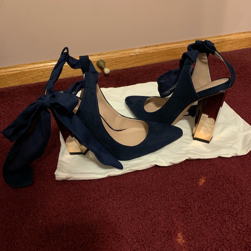 Ankle tie heels